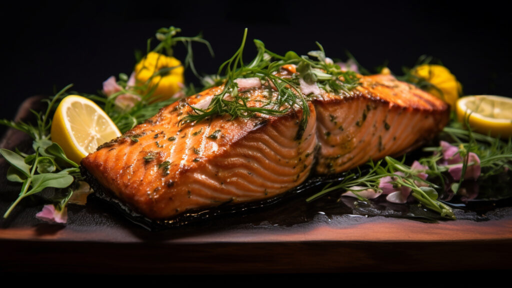 7 Best Foods That Boost Mood Naturally 3 top view delicious salmon table
